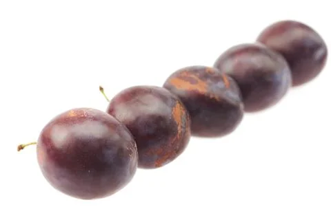 Plum isolated on white Stock Photos