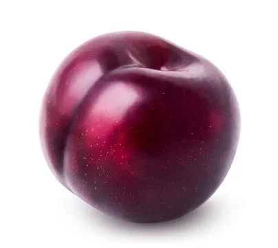 Plum isolated on white Foto stock
