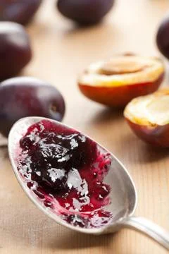 Plum jam Stock Photos