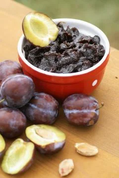 Plum jam Stock Photos