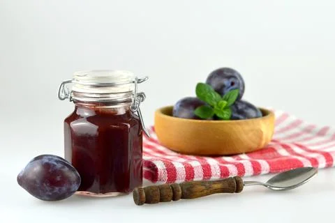 Plum jam Stock Photos