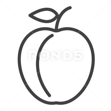Plum line icon, outline vector sign Stock Illustration