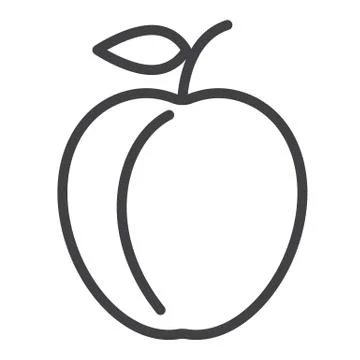 Plum line icon, outline vector sign Stock Illustration
