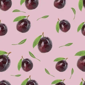 Plum Pattern Stock Illustration