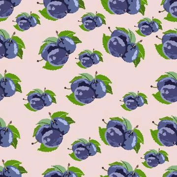 Plum pattern Stock Illustration