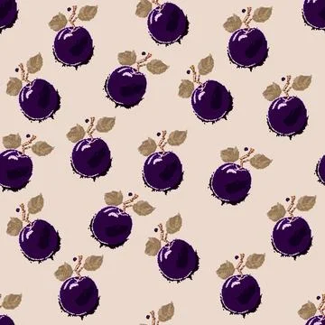 Plum pattern Stock Illustration