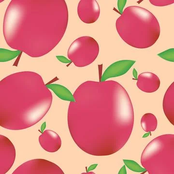  Plum pattern Plum s seamless vector pattern, made with clipping mask. Cop... Stock Photos