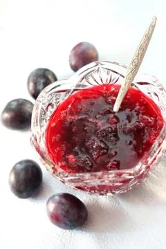 Plum preserve Stock Photos