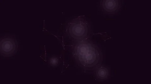 Plum radial plexus on dark background, corporate technology connection motion Stockbeeldmateriaal 342632009