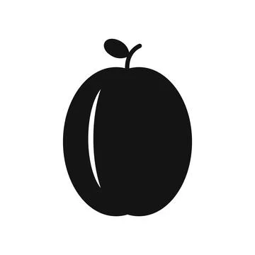 Plum simple icon Stock Illustration