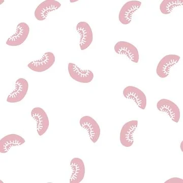 Plum slice fruit glyph seamless pattern Stockillustratie
