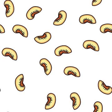 Plum slice fruit vector seamless pattern Stock Illustration