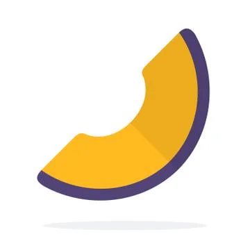 Plum slice vector flat isolated Illustrazione stock