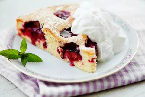 Plum tart Stock Photos