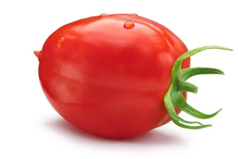 Plum-like tomato, clipping paths Stock Photos