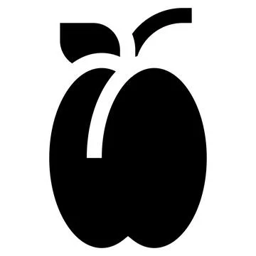 Plum Vector Icon Design Illustration Stock Illustration