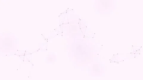 Plum wave node network on light background, corporate technology connection Видео 342632127