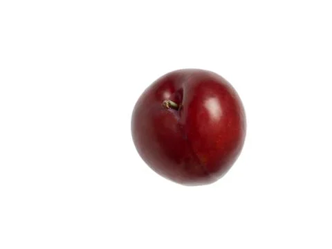 Plum on white background 02 Stock Photos