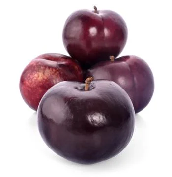 Plum on a white background. Stock Photos
