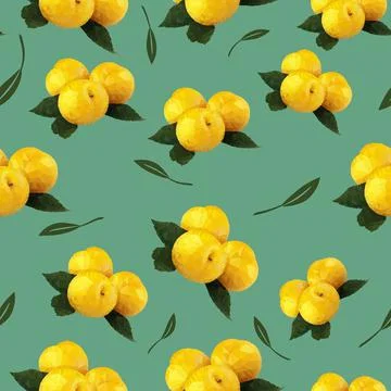 Plum yellow pattern. Stock Illustration