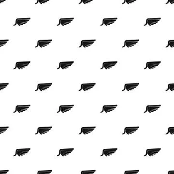 Plumage wing birds pattern, simple style Stock Illustration
