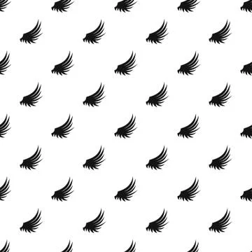 Plumage wing pattern, simple style Stock Illustration