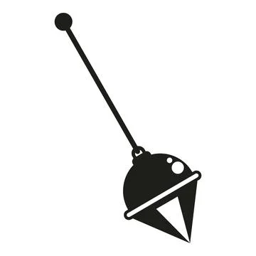 Plumb bob checking vertical alignment construction tool Stock Illustration