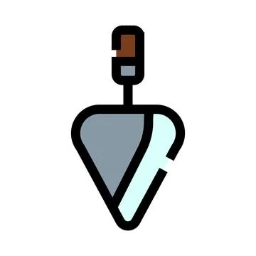 Plumb bob icon showing vertical alignment tool Stock Illustration