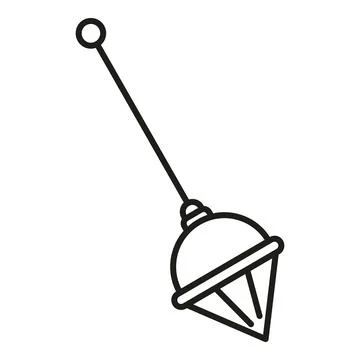 Plumb bob line tool icon measuring vertical alignment Illustrazione stock