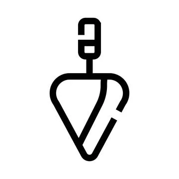 Plumb bob line tool icon for construction Stock Illustration