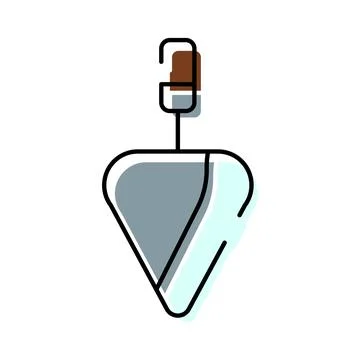 Plumb bob measuring construction level architecture icon Stock Illustration