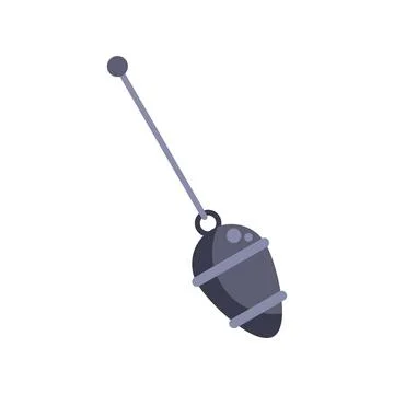 Plumb bob pendulum illustrating physics motion and gravity Stock Illustration