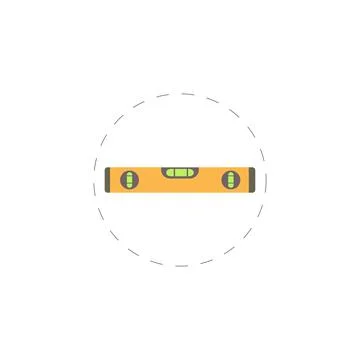 Plumb rule tool colored flat icon for mobile concept and web apps design. Illustrazione stock