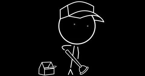 Plumber in the bathroom 動画素材 296480425