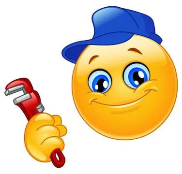 Plumber emoticon Illustrazione stock