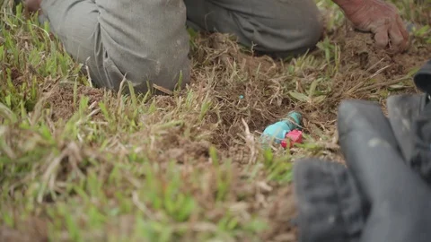 Plumber fixing broken water pipe Stock Footage 100875833