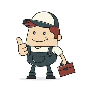 Plumber giving thumb up Stock Illustration