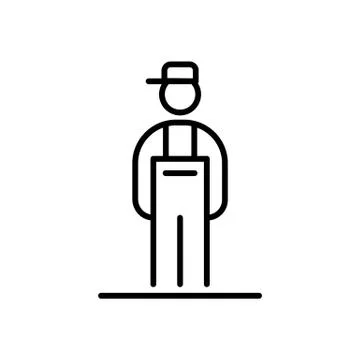 Plumber icon avatar simple flat style illustration Stock Illustration