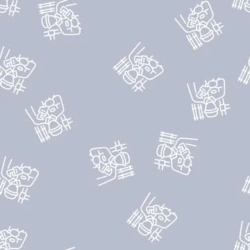 Plumber maintenance line seamless pattern Stock Illustration