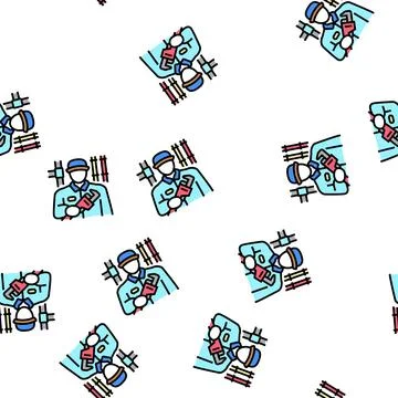 Plumber maintenance vector seamless pattern 스톡 일러스트