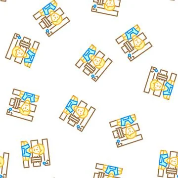 Plumber repairman vector seamless pattern Stock Illustration