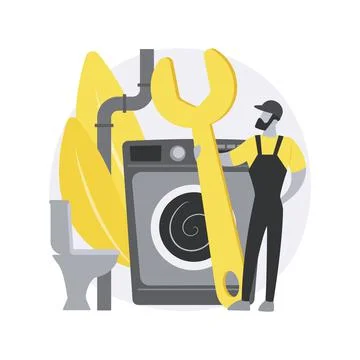 Plumber services abstract concept vector illustration. Stock Illustration