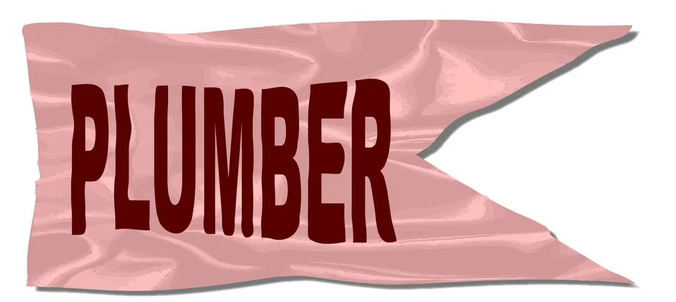 Plumber Silk Flag Stock Illustration
