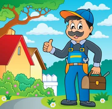Plumber theme image Stock Illustration