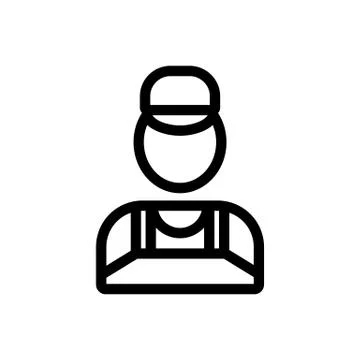 Plumber vector icon. Isolated contour symbol illustration Stockillustratie