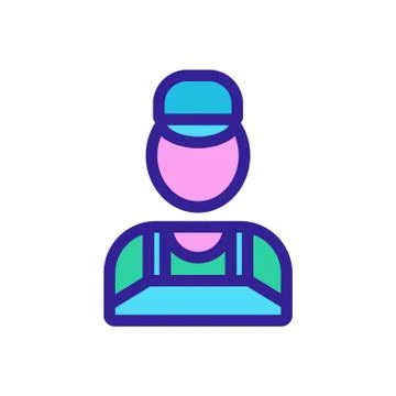 Plumber vector icon. Isolated contour symbol illustration イラスト素材