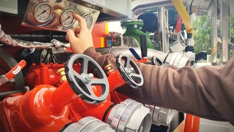 Plumber at work with sensors and valves Stock Footage 278173045
