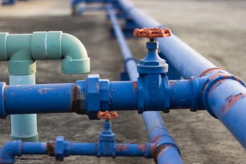 Plumbing in the building Stock Photos