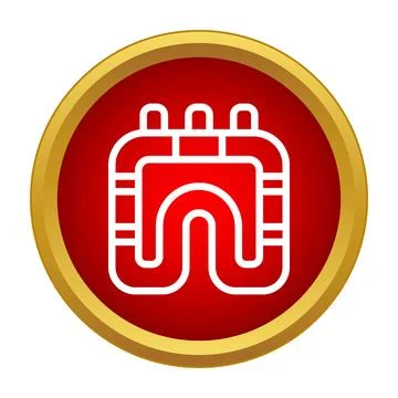 Plumbing engineering pipe connection system vector icon Stock Illustration