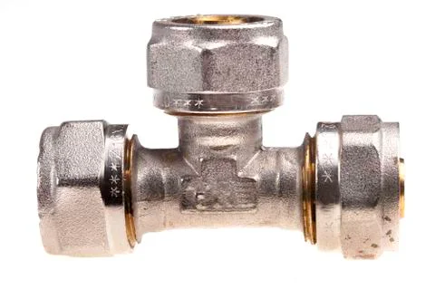 Plumbing fitting isolated on a white background Stock Photos